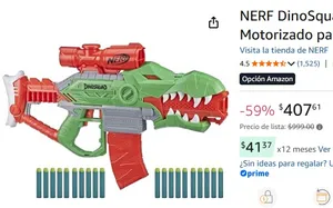 NERF DinoSquad Rex-Rampage Lanzador Motorizado para Niños 8+