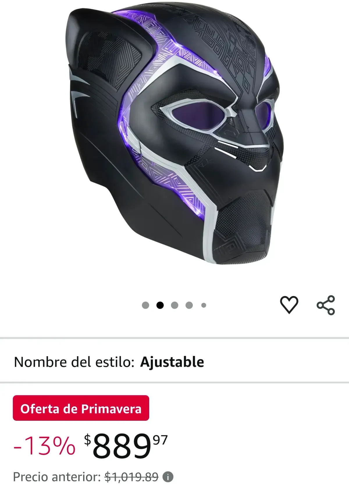 CASCO DE BLACK PANTHER