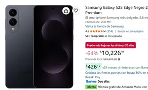 Samsung Galaxy S25 Edge Negro 256GB Ultradelgado Premium