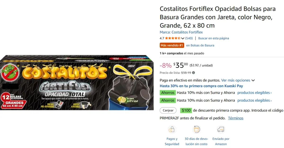 Bolsas para Basura Grandes con Jareta, color Negro, Grande, 62 x 80 cm