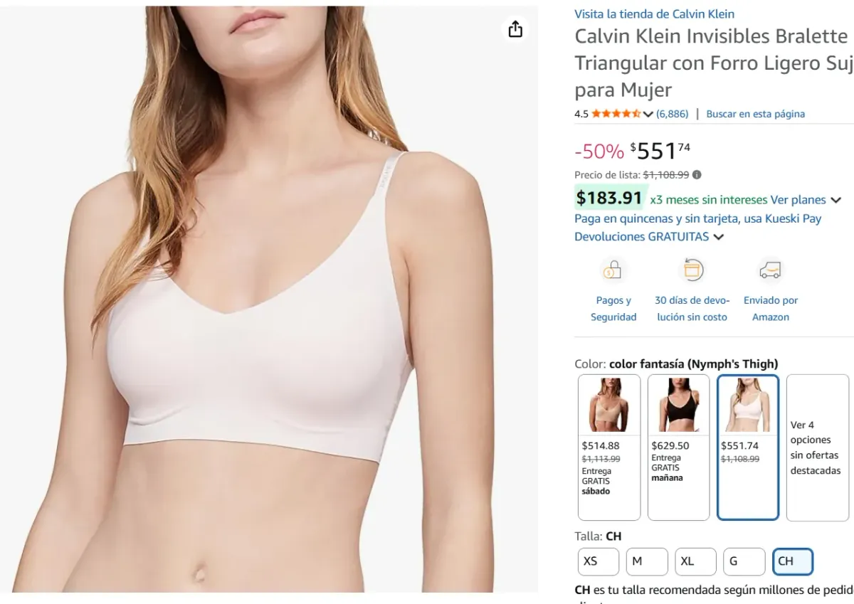 Calvin Klein Invisibles Bralette 