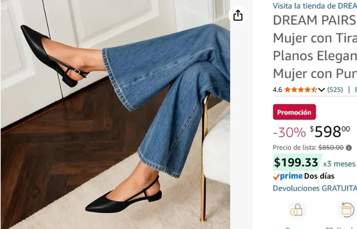 DREAM PAIRS Ballet Flats de Mujer con Tira Trasera, Zapatos Planos Elegantes de Vestir para Mujer con Punta Puntiaguda