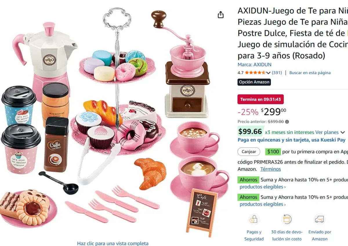 Juego de Te para Niña,38 Piezas 