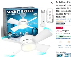 Ventiladores de techo con luces de control remoto