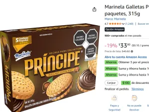 Galletas Príncipe Avellana , 315g