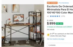 Escritorio De Ordenador Minimalista Para El Hogar 100*40*100 Color Marrón