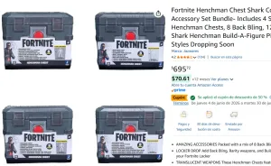PACK DE 4 COFRES HENCHMAN DE ACCESORIOS FORTNITE ESCALA 4"