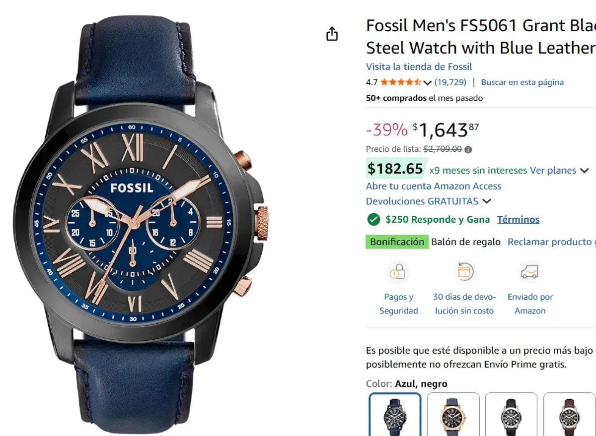 RELOJ FOSSIL PARA LA COLECCIÓN