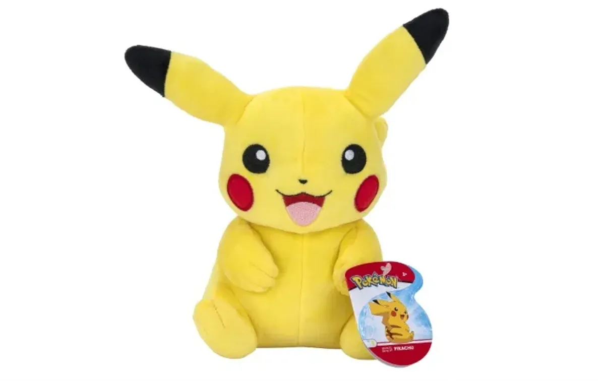 Pokémon - Peluche Oficial de Pikachu de 20.3 cm de Calidad Premium, Adorable, ultrasuave, Juguete de Peluche, Perfecto para Jugar y exhibir, Gotta Catch 'Em All, Amarillo