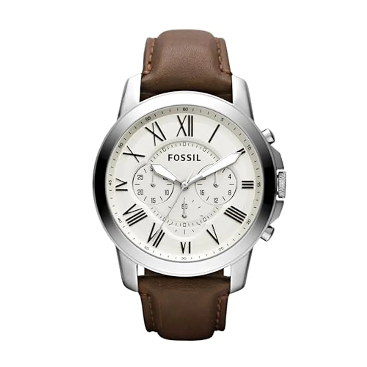Fossil FS4735 Reloj Grant de Cuero Marrón