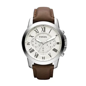 Fossil FS4735 Reloj Grant de Cuero Marrón