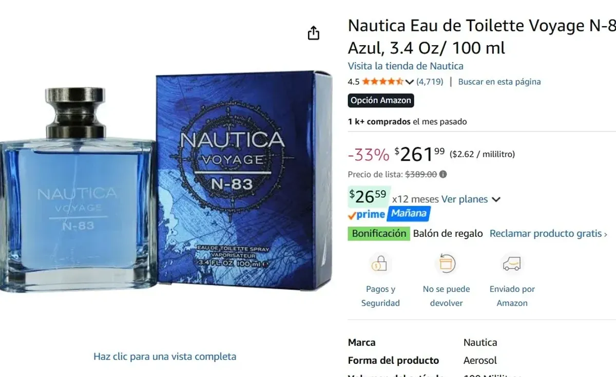 TU NAUTICA A SOLO 261!!! APROVECHA YAA!! Nautica Eau de Toilette Voyage    