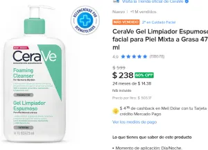 Gel Limpiador Espumoso facial 