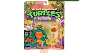 TMNT Figura Clásica 4” Miguel Ángel Storage Shell Tortugas Ninja Mutantes Villanos Juguete para Niños Original de Bandai