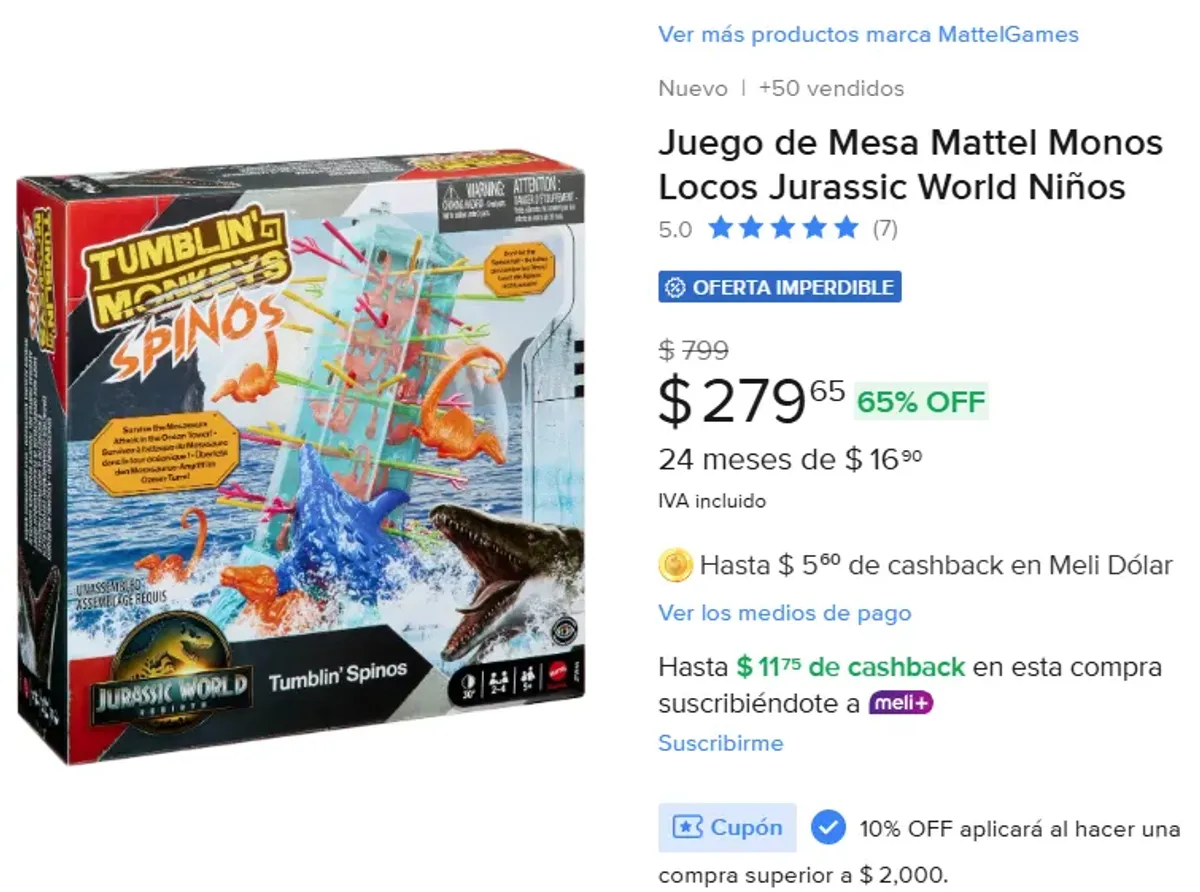 MONOS LOCOS JURASSIC WORLD