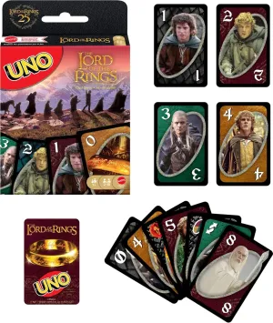 UNO Juego De Cartas Señor De Los Anillos, Edición Especial Mattel Inspirada En La Saga LOTR, para Niños De 7 Años En Adelante