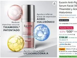 Eucerin Anti-Pigment Dual Serum Facial 30 ml Con Thiamidol y Ácido Hialurónico