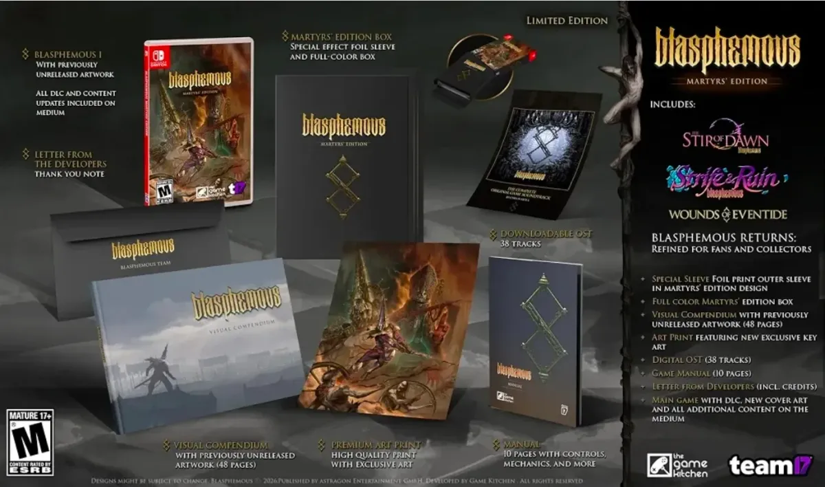 PREVENTA DE BLASPHEMOUS MARTYS EDITION DE SWITCH