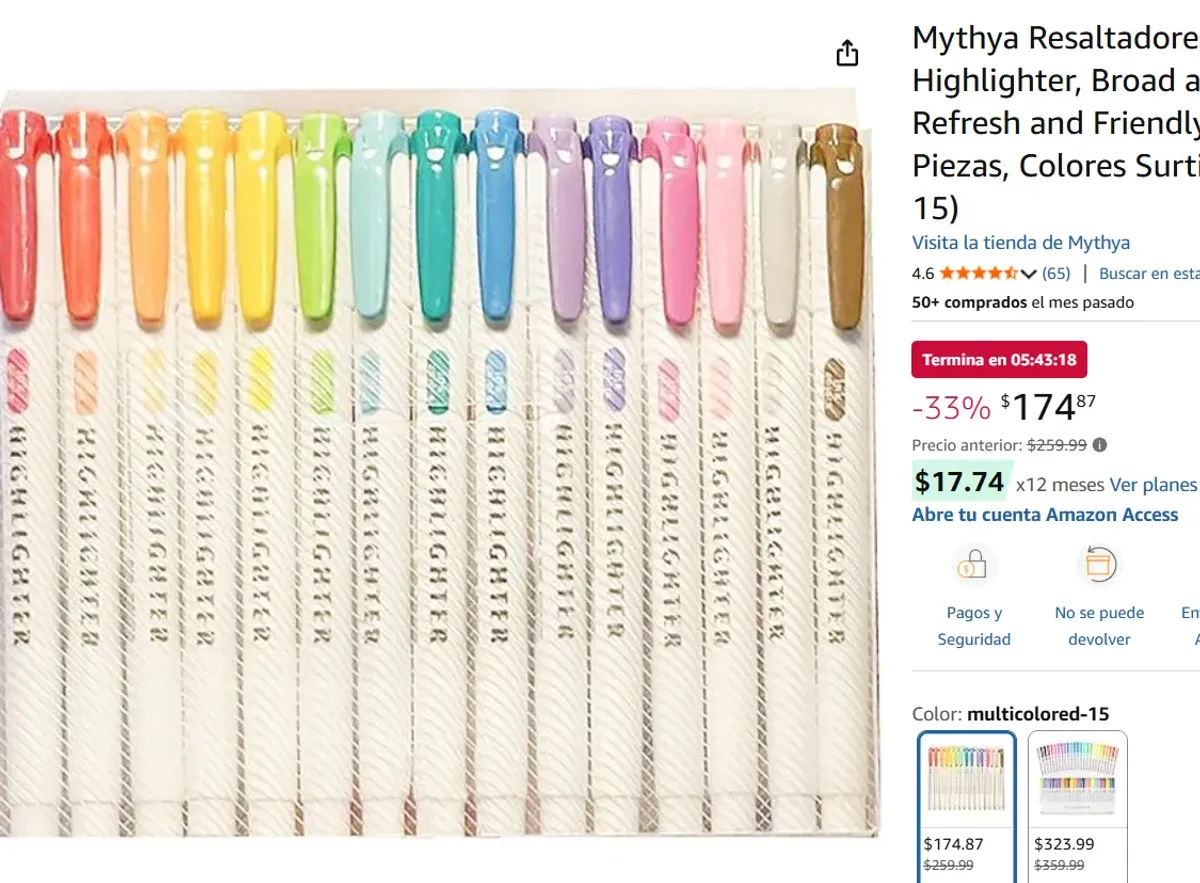 Colors,15/25 Piezas, Colores Surtidos (Multicolor-15)