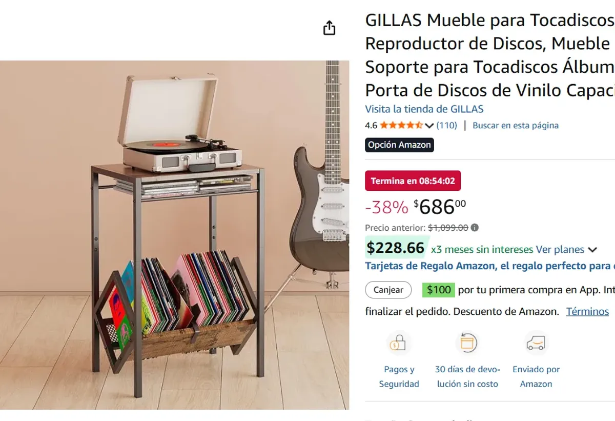 Mueble para Tocadiscos 100 LPs