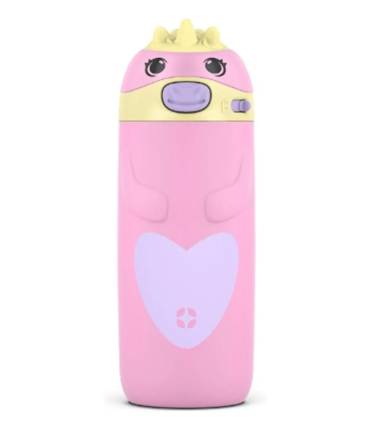 Ello Ellies Botella de agua de acero inoxidable aislada al aspiradora de 12 onzas con popote y asa de transporte integrada y tapa de bloqueo a prueba de fugas para mochila escolar, lonchera y deportes