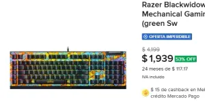 Razer Blackwidow V4 X - Mechanical Gaming Keyboard (green Sw
