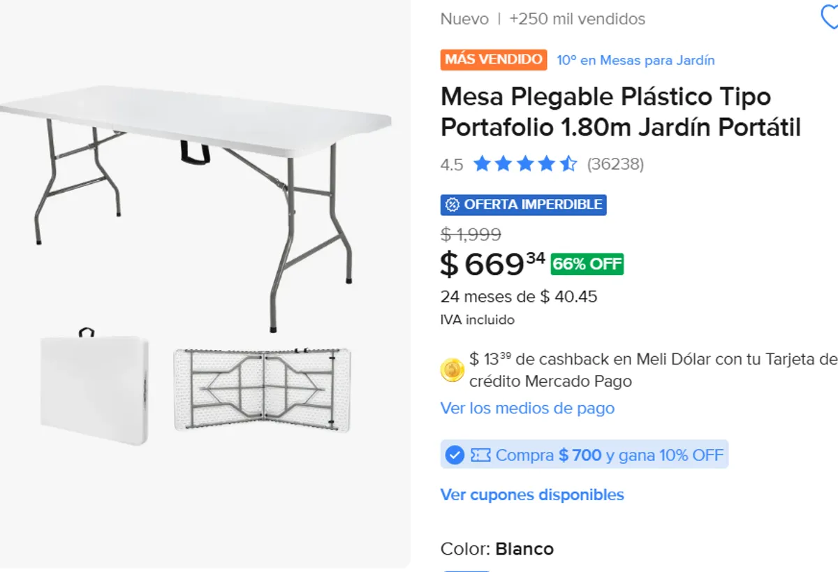 mesa plegable 
