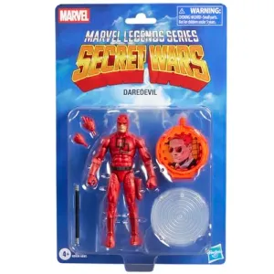 Marvel Legends Series, Secret Wars, Daredevil, Figura Retro Coleccionable de 15 cm con Escudo lenticular, Inspirada en los cómics de Marvel