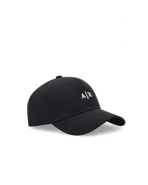 Armani Exchange Bordado de logotipo pequeño clásico Gorra de béisbol para Hombre, Multicolore (Negro/Blanco), Taglia unica
