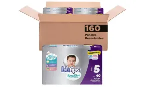 Bbtips Pañal Bebé Sensitive Talla 5 Extra Grande 160 Piezas, 160 Count
