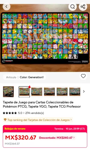 PLAYMATS DE GENERACIONES DE POKÉMON