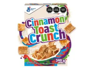 Cereal Nestlé Cinnamon Toast Crunch|Cuadritos Crujientes Azucarados Sabor Canela Elaborados con Granos Integrales Caja de 340g
