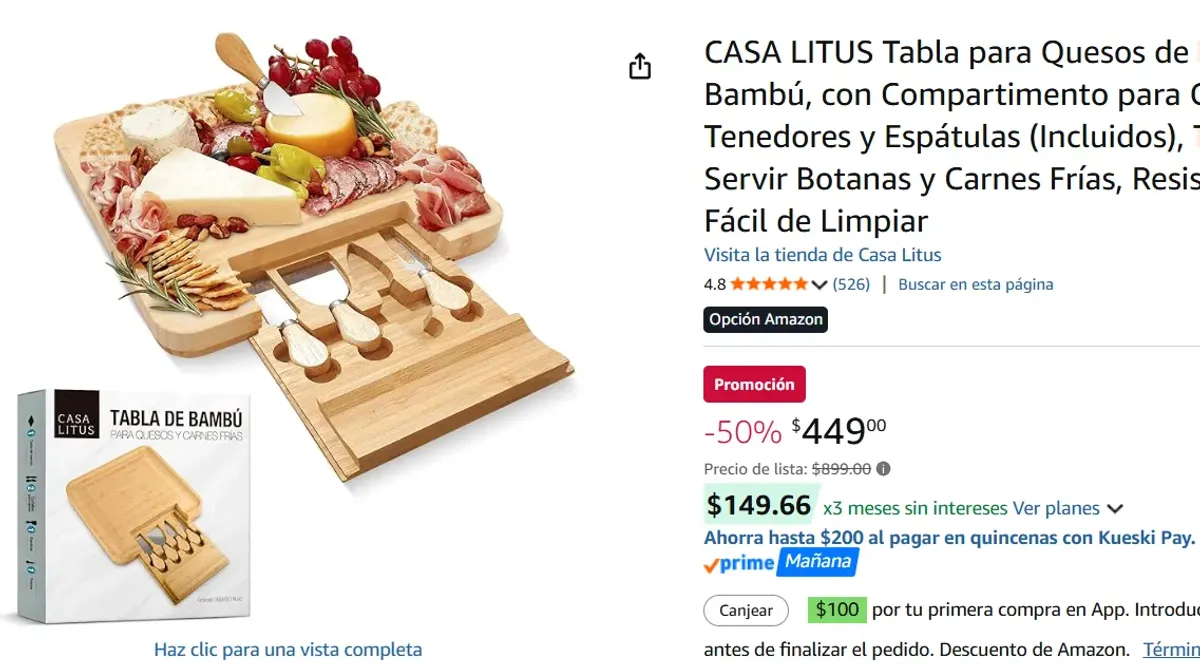 Tabla para Quesos de Madera 