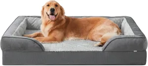 INVENHO - Camas ortopédicas para perros de tamaño grande, tamaño XL, lavable, para perros, cama grande, de espuma con caja de huevos, con funda extraíble lavable, forro impermeable y parte inferior