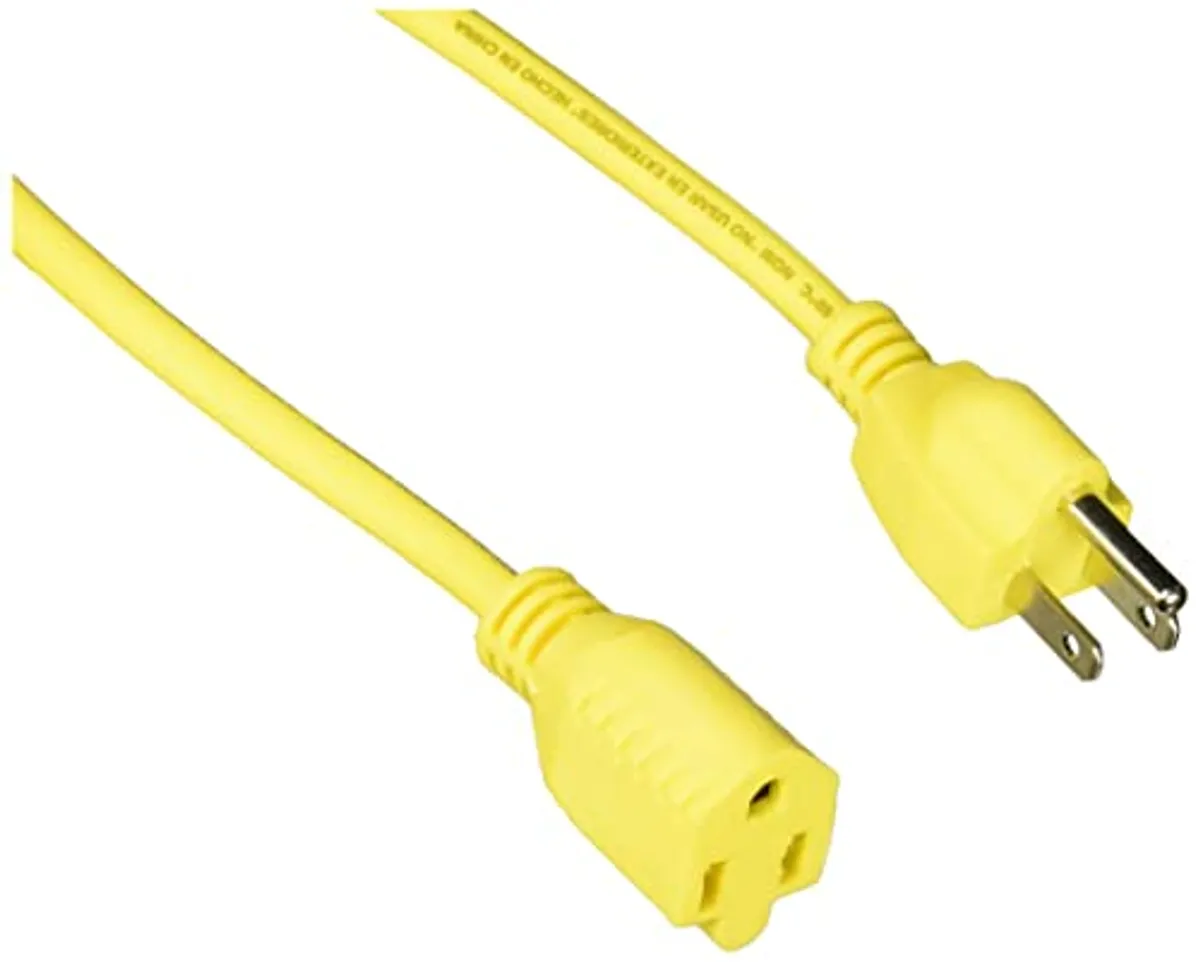 Surtek 136171 Extensión Eléctrica Uso Rudo Aterrizada Color Amarillo 5 m