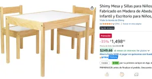 Mesa y Sillas para Niños Montessori