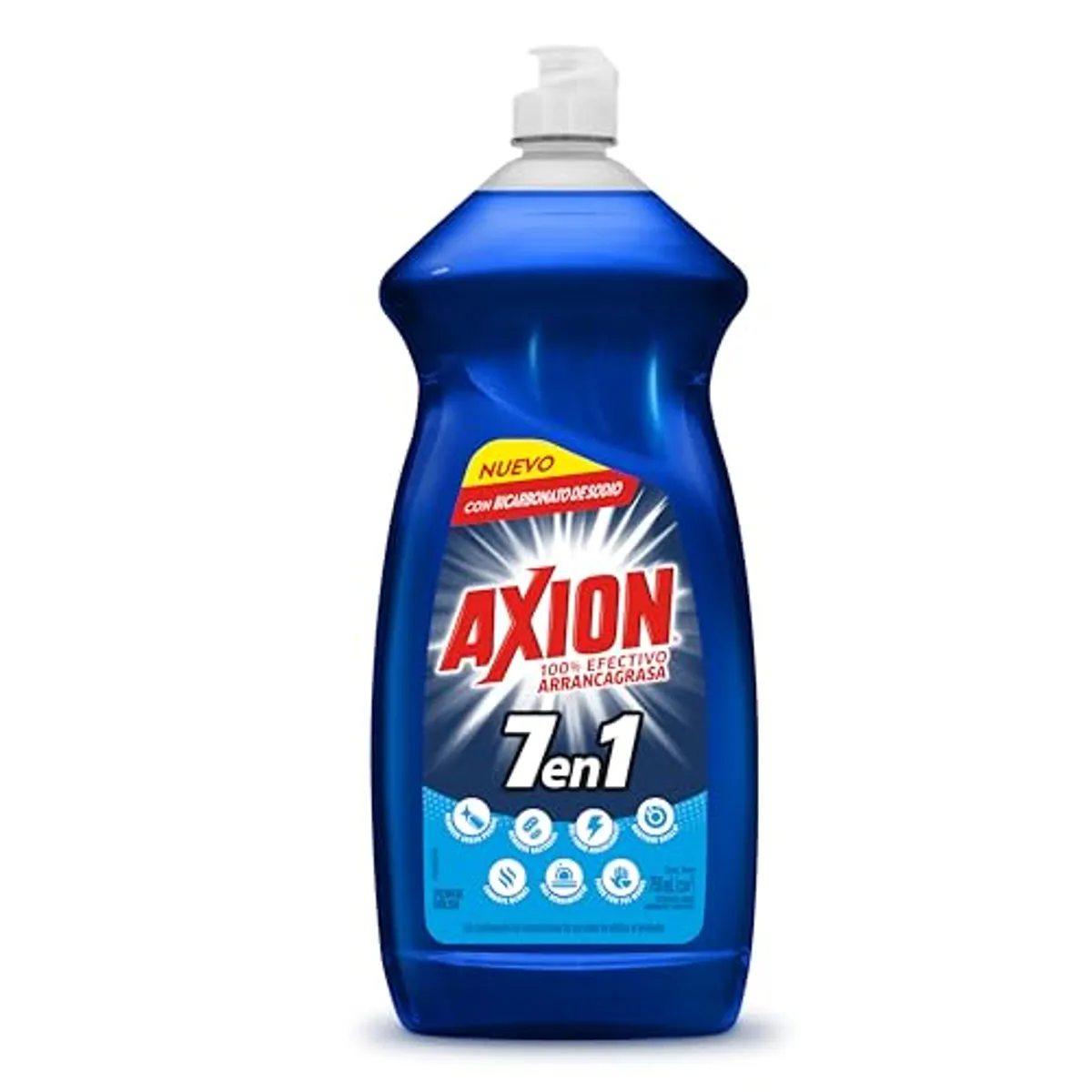 Axion Blue Lavatrastes Líquido 7 en 1 con Bicarbonato de Sodio 900 mL
