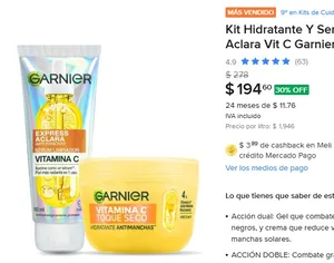 Kit Hidratante Y Serum Express Aclara Vit C Garnier