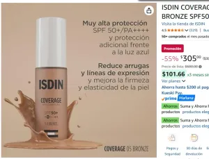 ISDIN COVERAGE 5 BRONZE SPF50 30ML