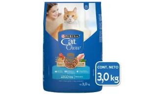 Purina Cat Chow Adulto Todos los Tamaños Sabor Pescado 3Kg