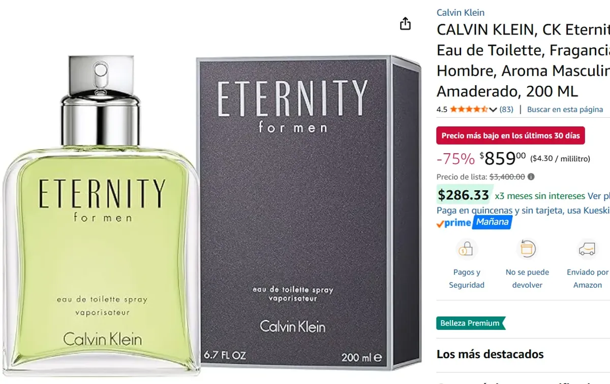 CK Eternity For Men EDT