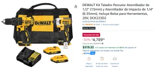 Taladro Percutor Atornillador de 1/2" (13mm) y Atornillador de Impacto 