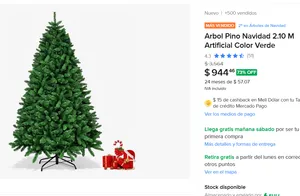 Arbol Navidad 2.10 M 