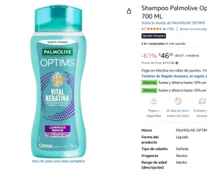 Shampoo Optims 700 ML