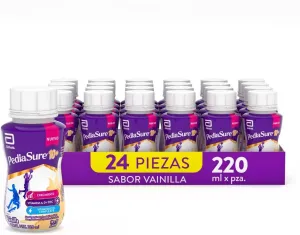 PediaSure 10+ 24 Pack de 220 ml Cada Uno, Sabor Vainilla - Listo para Beber, Fórmula de Alimentación Especializada para Adolescentes de 10 a 15 años, que apoya al Crecimiento. Una sola toma, toda la nutrición que necesitas