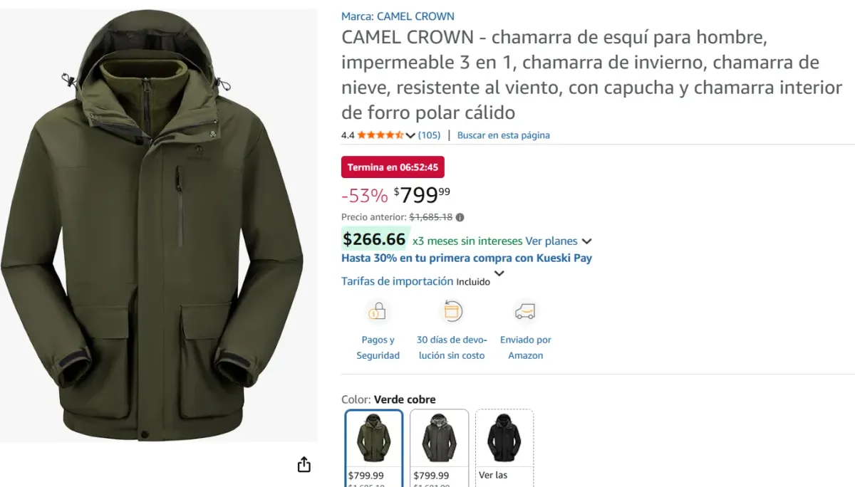 chamarra de esquí para hombre, impermeable 