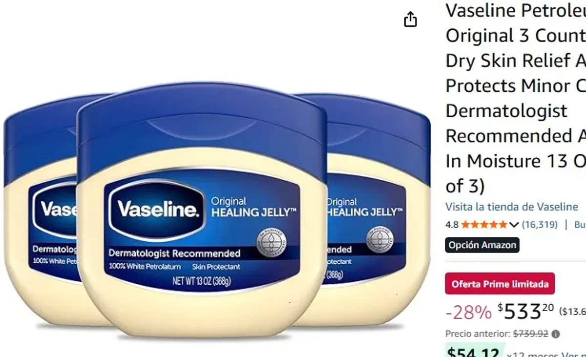 Vaseline Petroleum Jelly Original 3 Count Provides Dry Skin Relief And Protects Minor Cuts Dermatologist Recommended And Locks In Moisture 13 Ounce (Pack of 3)