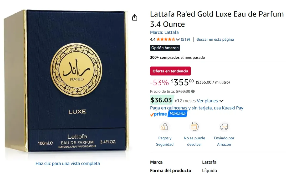 Lattafa Ra'ed Gold EdP