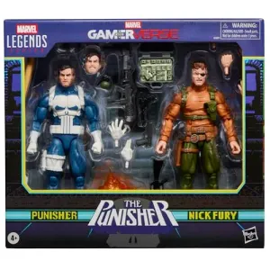 MARVEL Legends Series Gamerverse, Punisher y Nick Fury, Figuras Retro inspiradas en el Videojuego, Figuras de acción coleccionables de 15 cm