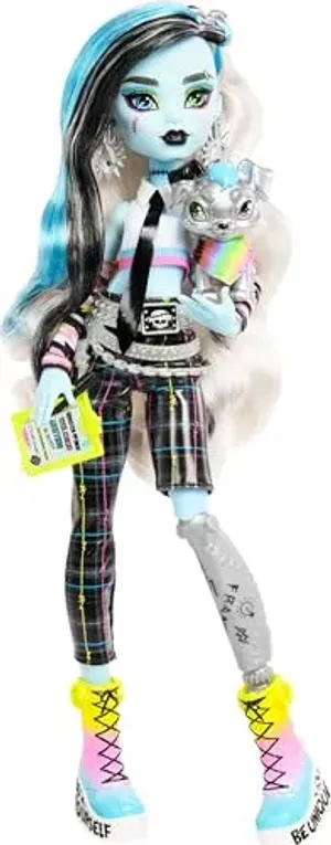Monster High Set de Juego Frankie Comité de Bienvenida para niñas de 4 años en adelante